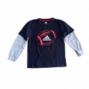 Adidas Boys Football Graphic Long Sleeve Shirt - Size 7